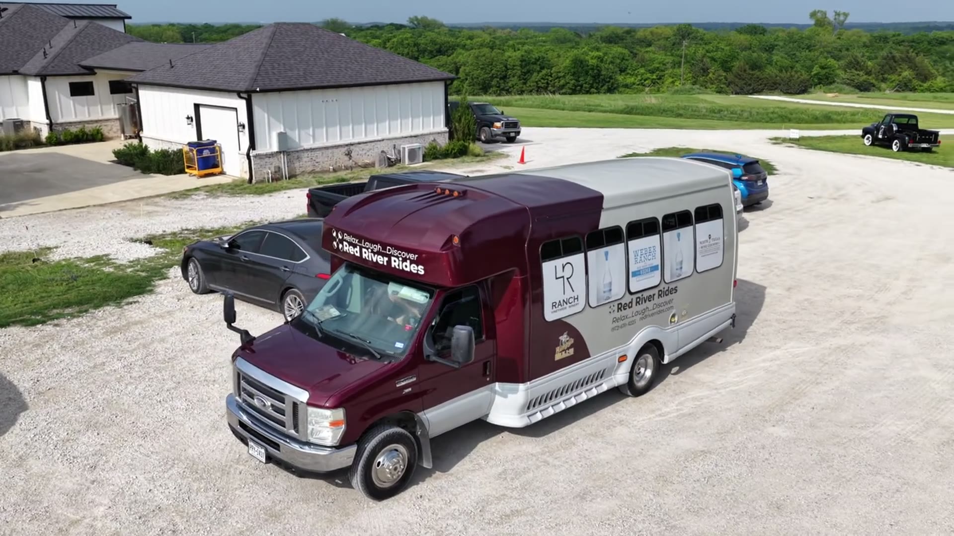 Red River Rides private shuttle bus in North Texas wine country